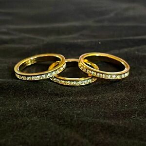 CZ, gold plated, size 6